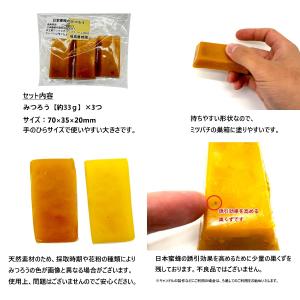 日本蜜蜂 蜜蝋 誘引剤 3個セット 約100g...の詳細画像4