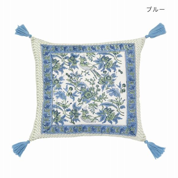 TMC クッションカバー ブロックプリント