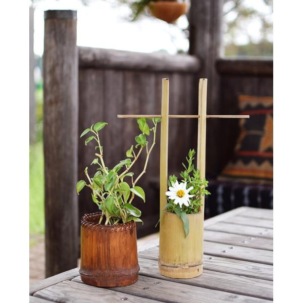 TMC 持ち手付 竹プランター