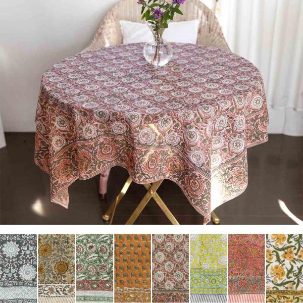 TMC　 コンフィーブロックプリント スクエアクロス　 16725-881　テーブルクロス