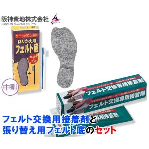 阪神素地ハンシンキジ S58　F03 フェルト交換用接着剤と貼り替え底フェルト中割のセット｜westcoast