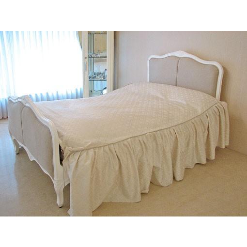 輸入 オーダー家具 フレンチスタイルベッド クィーンサイズ ホワイト色