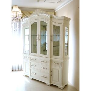 シリック 1ドアキャビネット (食器棚 飾り棚) ホワイト 幅81cm / SILIK