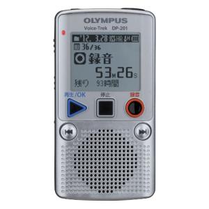 OLYMPUS ICレコーダー VoiceTrek 2GB 単4電池2本使用 シルバー DP-201｜westmoon