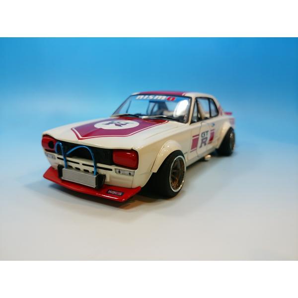 京商 1/18 日産 スカイライン 2000 GT-R ハコスカ レーシング レッド/ホワイト　カス...