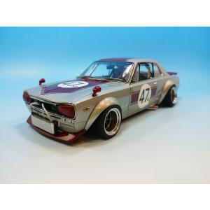 京商 1/18 日産 スカイライン 2000 GT-R  KPGC10  ハコスカ レーシング　＃47×２ カスタム品｜westpoint