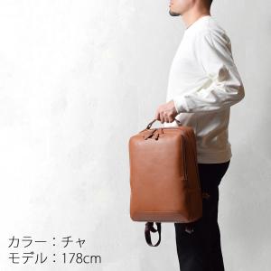 ビジネスリュック メンズ レディース 本革 レ...の詳細画像4