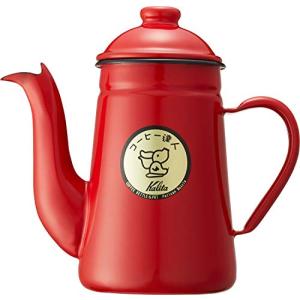カリタ Kalita ドリップポット コーヒーポット 細口 ホーロー コーヒ-達人 ペリカン 1L レッド #52123ドリップケトル コーヒー