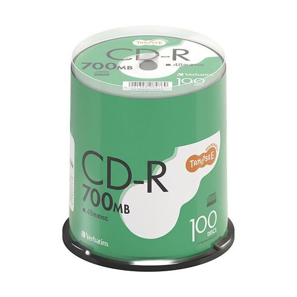 (まとめ) TANOSEE バーベイタム データ用CD-R 700MB 48倍速 ブランドシルバー ...