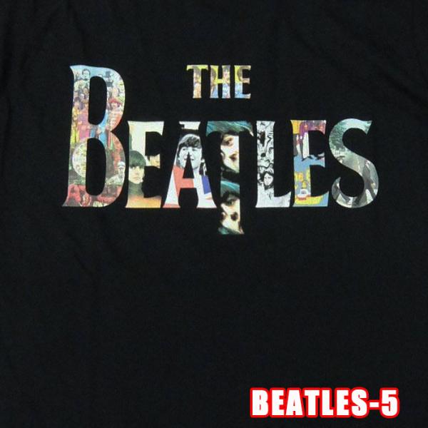 ROCK TEE THE BEATLES-5 ビートルズ TREATMENT LOGO ロックＴシャ...