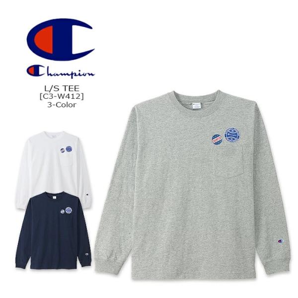 CHAMPION(チャンピオン) L/S Tee [C3-W412] プリント ワッペン 長袖 ロン...