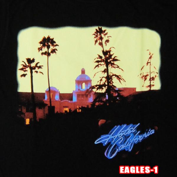 Eagles-1 [イーグルス] Hotel california ROCK TEE ロックＴシャツ...
