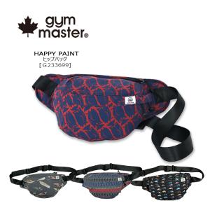 gym master(ジムマスター) ハッピープリント ヒップバッグ[G233699] ウエストバッグ メンズ レディース ワンショル 撥水加工