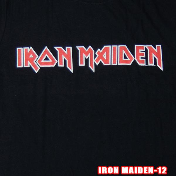 IRON MAIDEN-12[アイアン メイデン] LOGO ロックＴシャツ バンドTシャツ バンT...