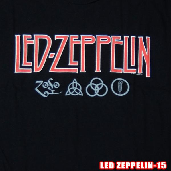 LED ZEPPELIN-15[レッドツェッペリン] LOGO &amp; SYMBOLS ロックＴシャツ ...
