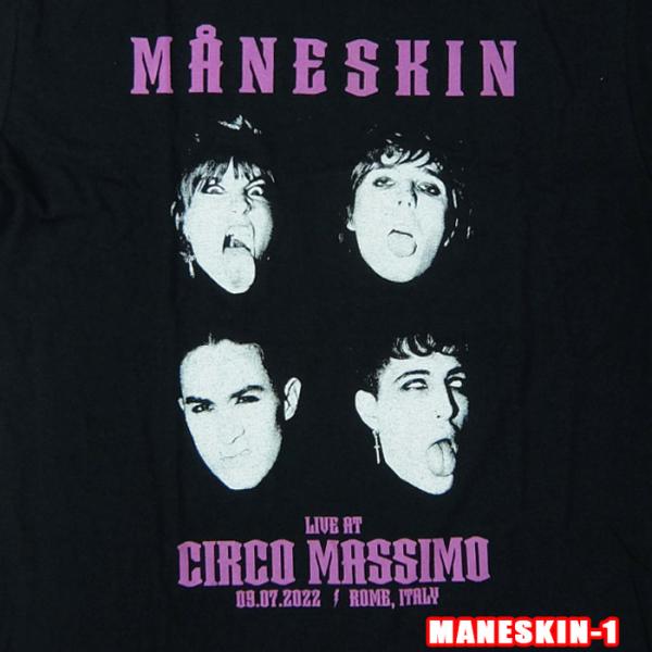 MANESKIN-1[マネスキン] LIVE AT CIRCO MASSIMO 2022 ロックＴシ...