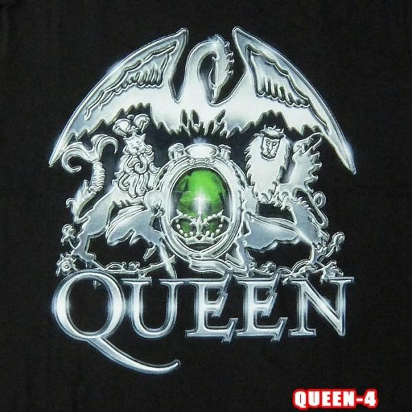 ROCK TEE QUEEN-4 [クイーン] METAL CREST メール便送料無料 ロックＴシ...