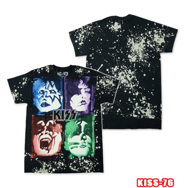 KISS-76[キッス] LOVE GUN HAVOK LIQUID BLUE ロックＴシャツ バン...