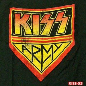 ROCK TEE  KISS-53[キッス]  KISS ARMY  ロックＴシャツ バンドTシャツ