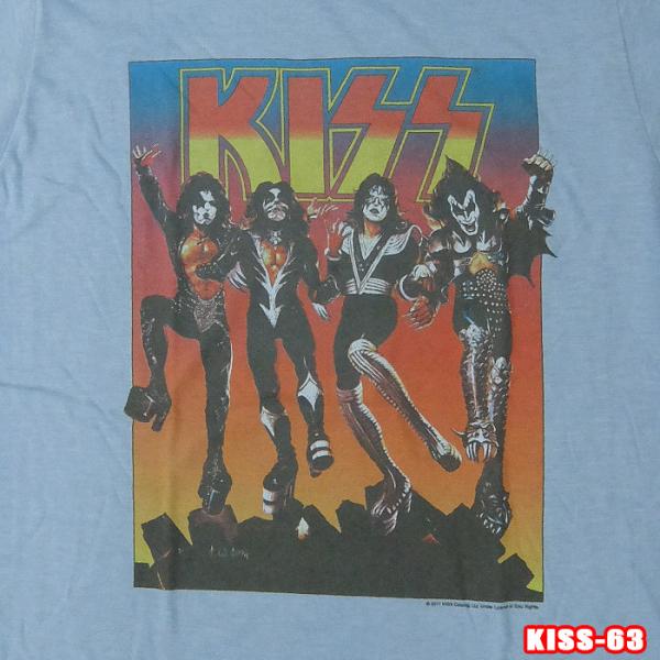 ROCK TEE KISS-63[キッス] VINTAGE DESTROYER メール便送料無料 ロ...
