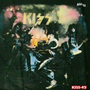 ROCK TEE  KISS-45[キッス]  ALIVE   ロックＴシャツ バンドTシャツ