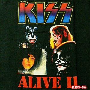 ROCK TEE  KISS-46[キッス]  ALIVE 2 ロックＴシャツ バンドTシャツ