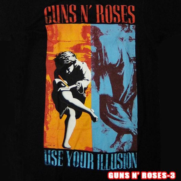 ROCK TEE GUNS N' ROSES-3 [ガンズアンドローゼス] 1991 ILLUSIO...