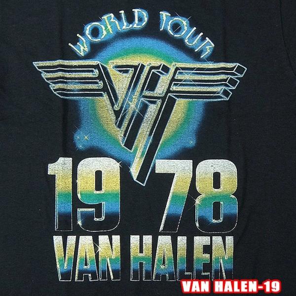ROCK TEE VAN HALEN-19 [ヴァン・ヘイレン] WORLD TOUR 1978 ロ...