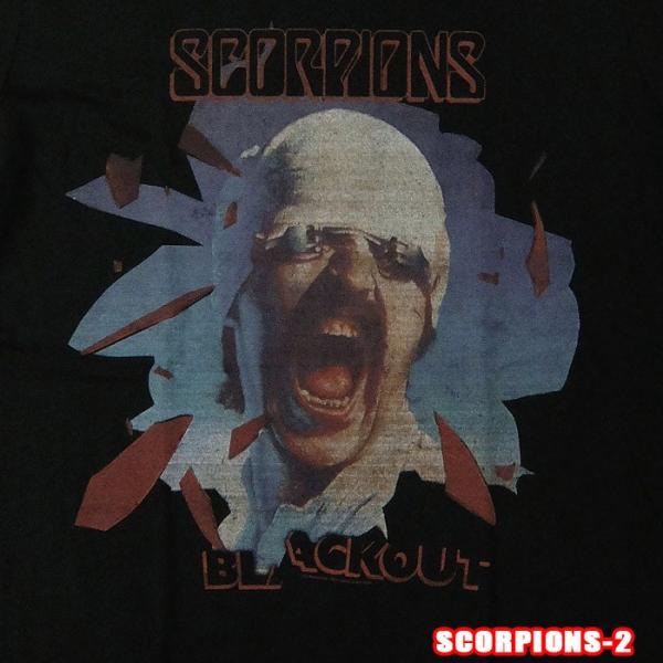 ROCK TEE SCORPIONS-2[スコーピオンズ]  BLACK OUT ロックＴシャツ/バ...