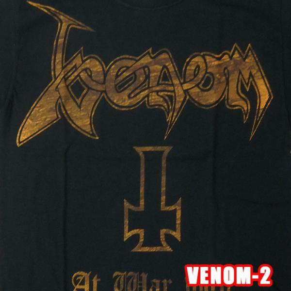 ROCK TEE VENOM-2[ベノム]  AT WAR IS SATAN  ロックＴシャツ/バン...