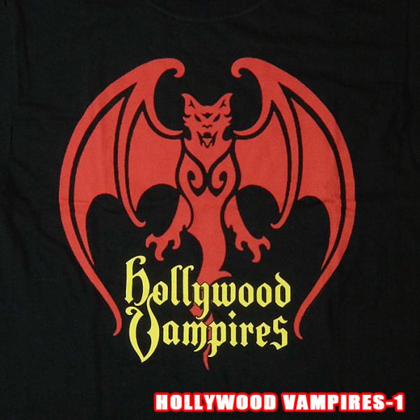 HOLLYWOOD VAMPIRES-1[ハリウッド ヴァンパイアーズ] BAT LOGO ロックＴ...