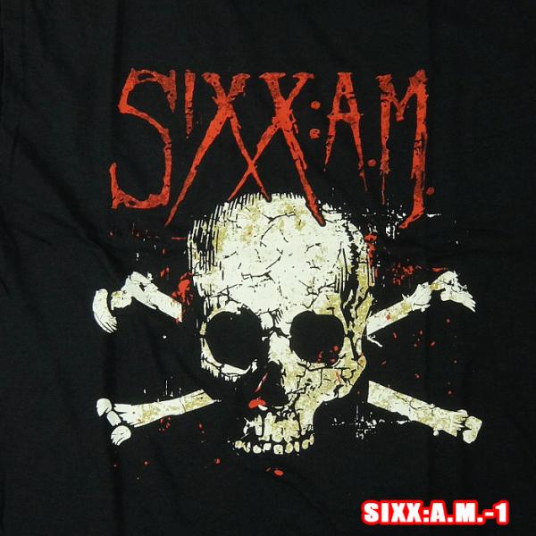 SIXX:A.M.-1[シックス:エイ.エム] DARKNESS SKULL ロックＴシャツ バンド...