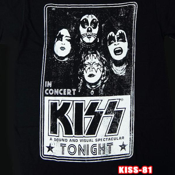 KISS-81[キッス] Tonight ROCK TEE ロックＴシャツ バンドTシャツ ROCK...