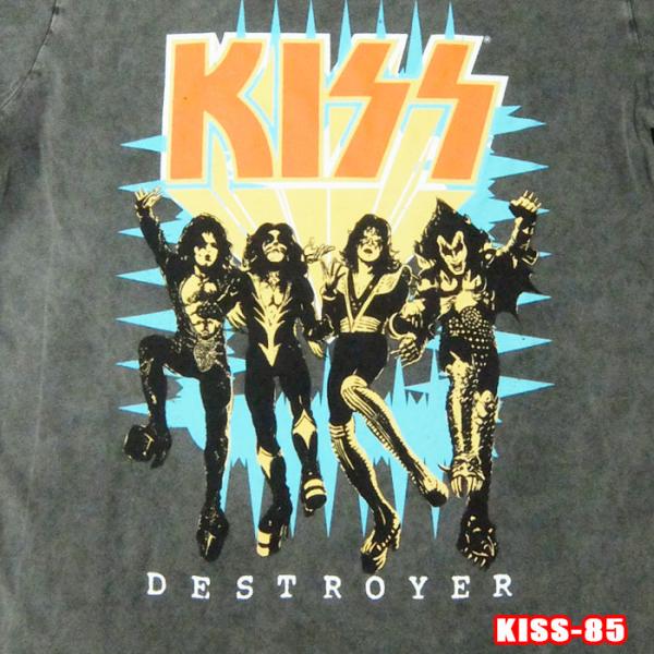 ROCK TEE KISS-85[キッス] DESTROYER 3D LOGO ロックＴシャツ バン...