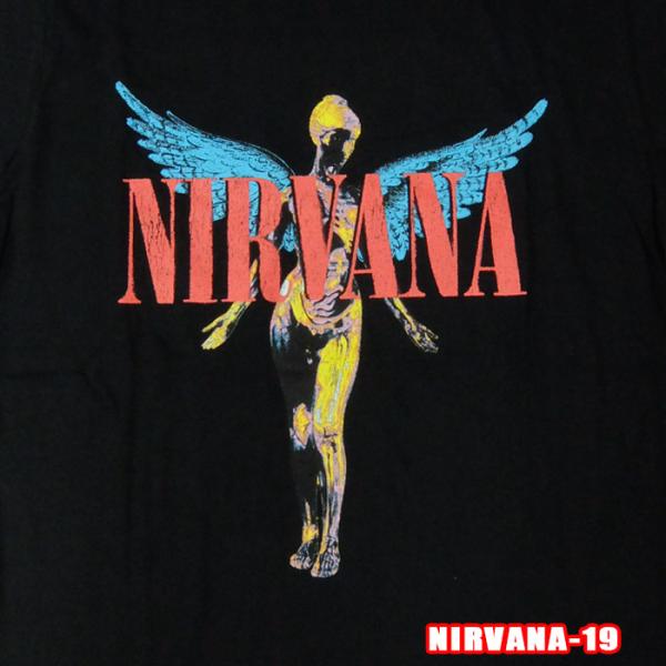 ROCK TEE NIRVANA-19 [ニルヴァーナ] ANGELIC ロックＴシャツ バンドTシ...