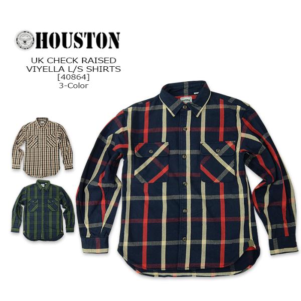 HOUSTON(ヒューストン) UK CHECK RAISED VIYELLA L/S SHIRT[...