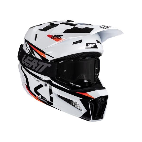 Lサイズ ヘルメットキット LEATT MOTO 3.5 ホワイト［SG/PSC規格］[MFJ公認]...