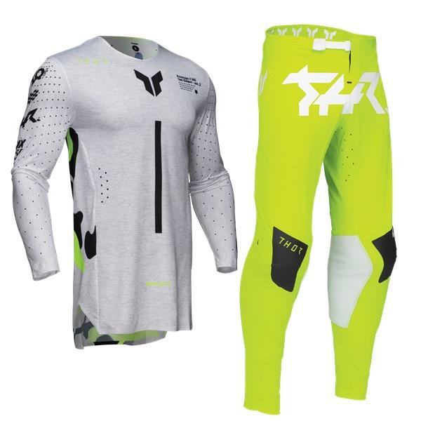 XL/36インチ MXウエア 上下セット SPORT RIOT ホワイト/アシッド ジャージ＆パンツ...