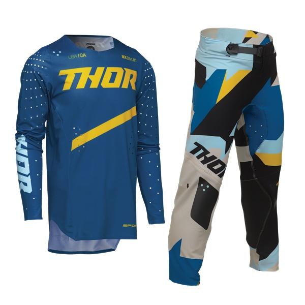 キッズ用 M/24インチ MXウエア 上下セット THOR SPORT BRAVE ブルー 子供用 ...