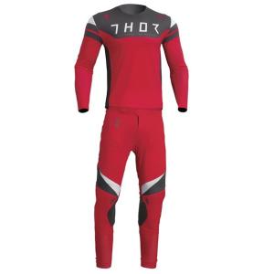 L/32インチ MXウエア 上下セット THOR LAUNCH BLEACH ホワイト/アクア