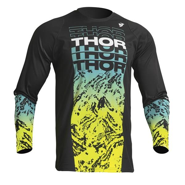 キッズ用 Sサイズ MXジャージ THOR 23 SECTOR ATLAS ブラック/ティール 子供...
