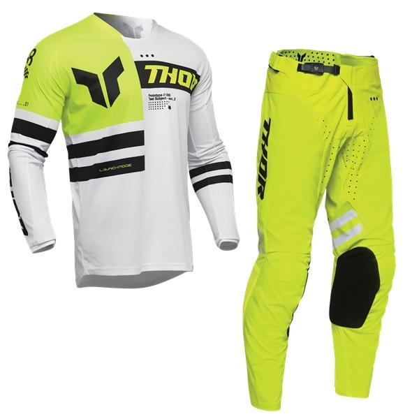 L/32インチ MXウエア 上下セット THOR LAUNCH DOZER アシッド/ブラック ジャ...