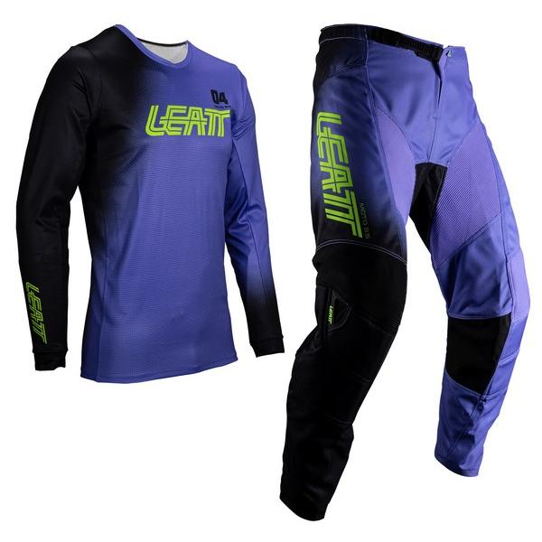 S/30インチ MXウエア 上下セット LEATT 3.5 RideKit アーゴン ジャージ＆パン...