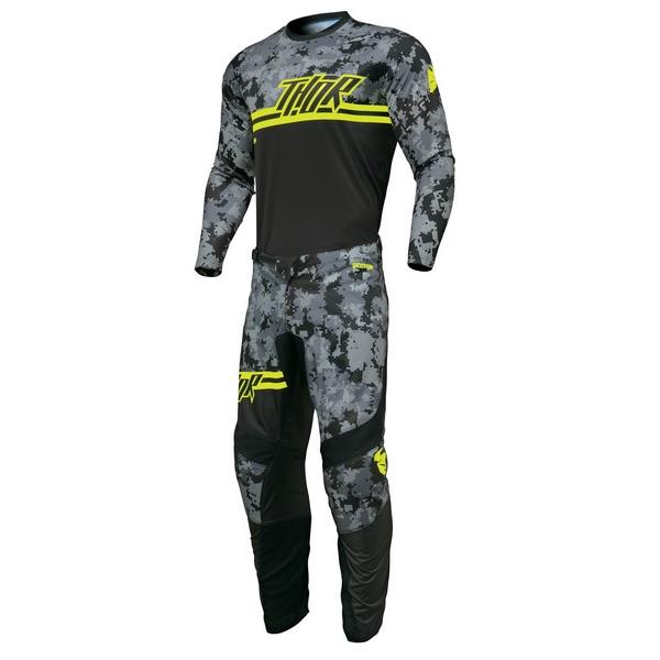 キッズ用 M/24インチ MXウエア 上下セット THOR 24 SECTOR DIGI ブラック/...