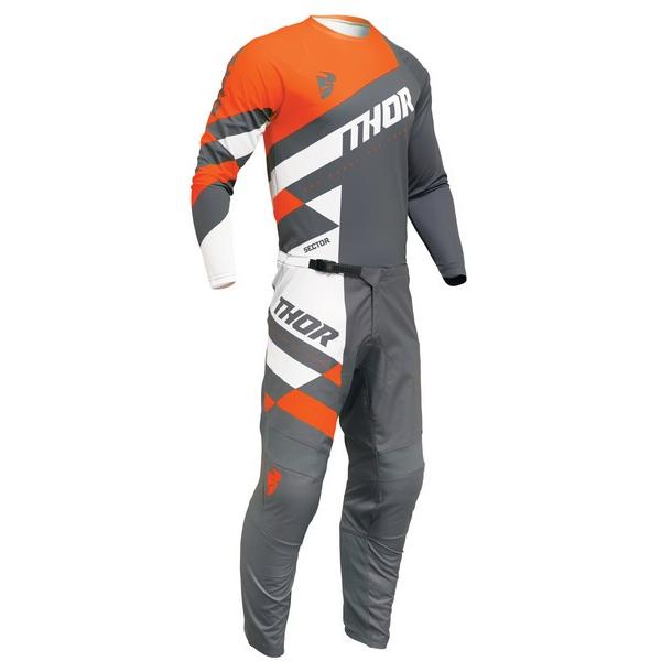 キッズ用 XL/28インチ MXウエア 上下セット THOR 24 SECTOR CHECKER チ...
