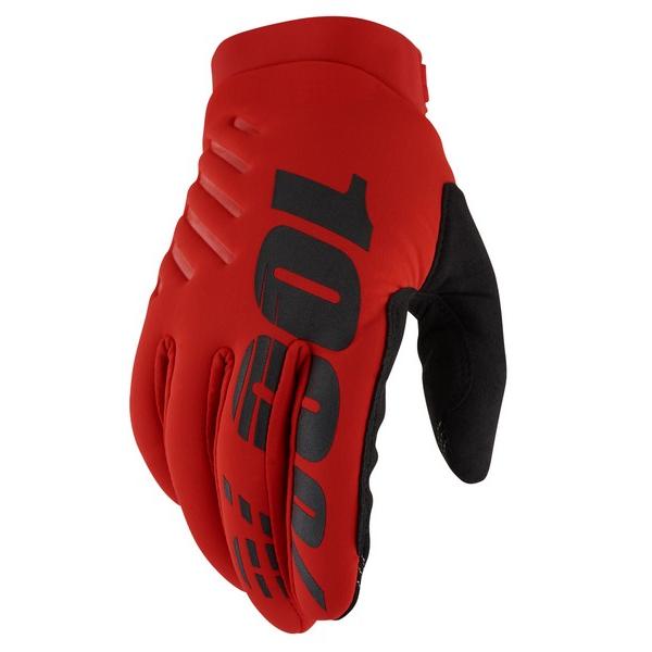 Lサイズ MX冬用グローブ 100％ 22fa BRISKER COLDWEATHER レッド モト...