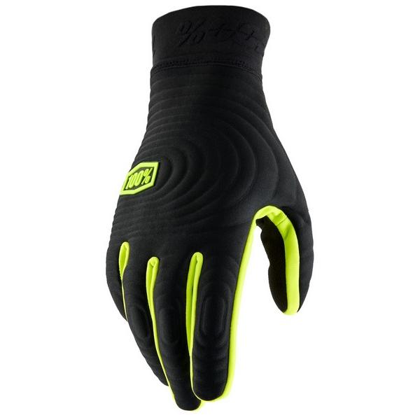 Lサイズ MX冬用グローブ 100％ BRISKER XTREME グローブ ブラック/イエロー モ...