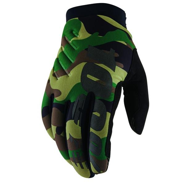 Mサイズ MX冬用グローブ 100％ 22fa BRISKER COLDWEATHER カモ/ブラッ...