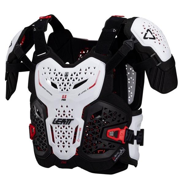 S/Mサイズ プロテクター LEATT 5.5 PRO EVO チェスト ホワイト (ネックブレース...