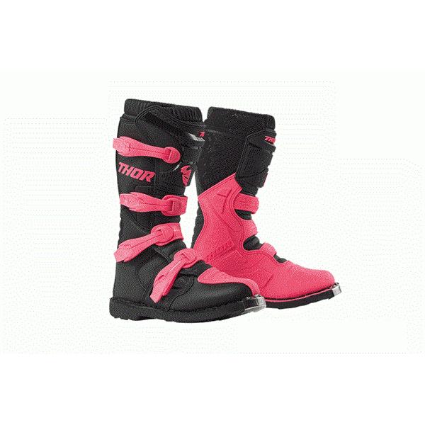 ガールズ MXブーツ THOR  BLITZ XP 5インチ ブラック/ピンク ( ブリッツXP )...